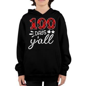 100 Days Yall Teacher Or Student Happy 100Th Day Of School V3 Youth Hoodie - Thegiftio UK