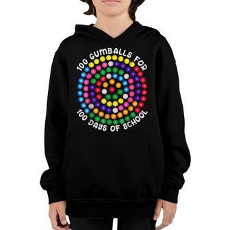 100 Gumballs For 100 Days Of School Youth Hoodie - Thegiftio UK