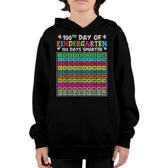 100Th Day Of Kindergarten 100 Days Smarter Boy Girls Youth Hoodie - Thegiftio UK