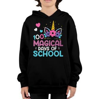 100Th Day Of Kindergarten For Girls 100 Magical Days V2 Youth Hoodie - Thegiftio UK