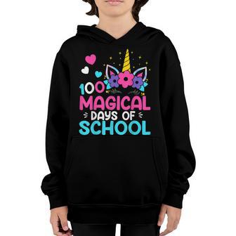 100Th Day Of Kindergarten For Girls 100 Magical Days V8 Youth Hoodie - Thegiftio UK