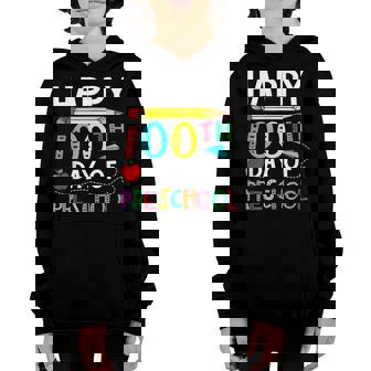 100Th Day Of Preschool Teacher Happy 100 Days Gifts Youth Hoodie - Thegiftio