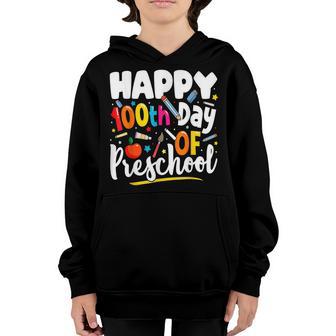 100Th Day Of Preschool Teachers Kids 100 Days Of School Youth Hoodie - Thegiftio UK