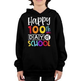 100Th Day Of School 100 Days Of Making A Difference Colorful Youth Hoodie - Thegiftio UK