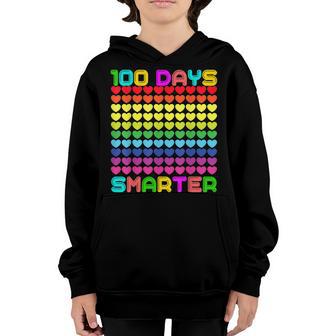 100Th Day Of School - 100 Days Smarter Kindergarten Kids Youth Hoodie - Thegiftio UK