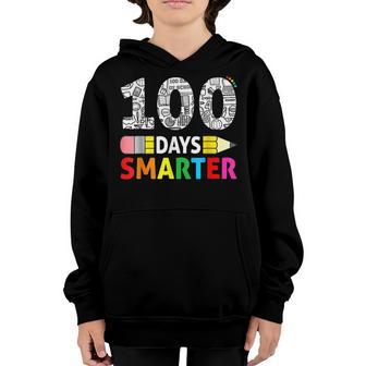 100Th Day Of School 100 Days Smarter Student Teacher Kids Youth Hoodie - Thegiftio UK