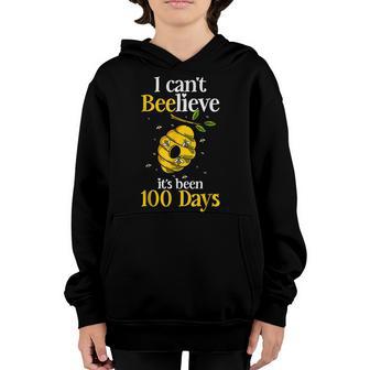 100Th Day Of School Bees I Cant Beelieve Its Been 100 Days Youth Hoodie - Thegiftio UK