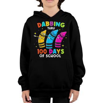100Th Day Of School Costume Dabbing Crayons Kids Boys Girls Youth Hoodie - Thegiftio UK