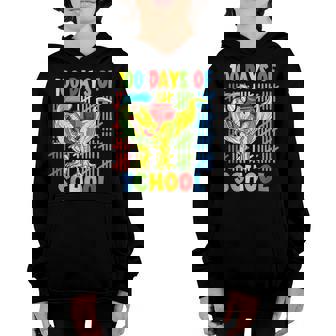 100Th Day Of School Dino Kids Happy 100 Days Dinosaur T Rex V3 Youth Hoodie - Thegiftio