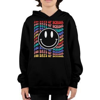 100Th Day Of School For Teachers Kids Happy 100 Days V3 Youth Hoodie - Thegiftio UK