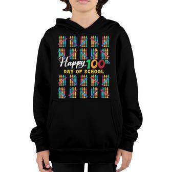 100Th Day Of School For Teachers Kids Happy 100 Days V4 Youth Hoodie - Thegiftio UK