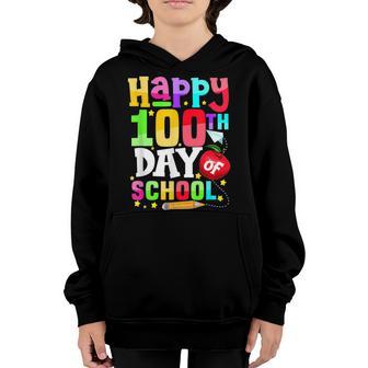 100Th Day Of School For Teachers Kids Happy 100 Days V5 Youth Hoodie - Thegiftio UK