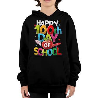 100Th Day Of School For Teachers Kids Happy 100 Days Youth Hoodie - Thegiftio UK
