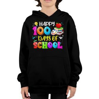 100Th Day Of School For Teachers Kids Happy 100 Days Youth Hoodie - Seseable