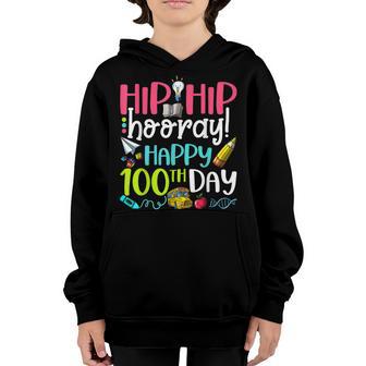 100Th Day Of School Happy 100 Days Teacher Youth Hoodie - Thegiftio UK