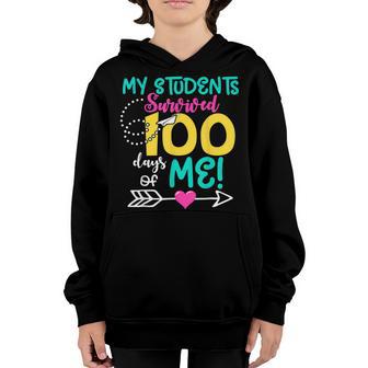 100Th Day Of School My Student Survived 100 Days Of Me Youth Hoodie - Thegiftio UK