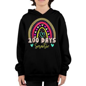 100Th Day Of School Rainbow 100 Days Smarter Teacher Child V2 Youth Hoodie - Thegiftio UK