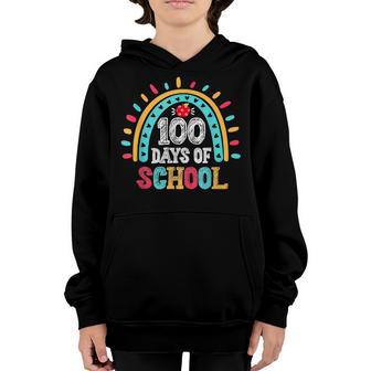 100Th Day Of School Rainbow 100 Days Smarter Teacher Child Youth Hoodie - Thegiftio UK