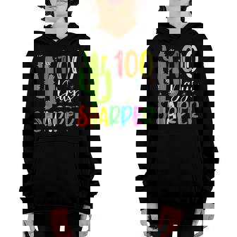 100Th Day Of School Teacher - 100 Days Sharper Cactus Youth Hoodie - Thegiftio