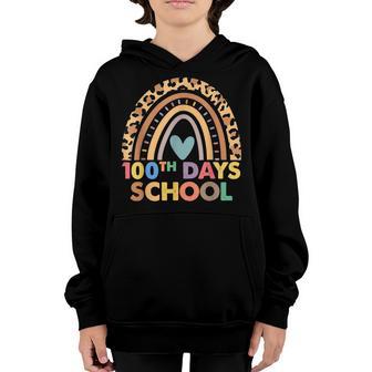 100Th Day Of School Teacher - 100 Days Smarter Rainbow Youth Hoodie - Thegiftio UK