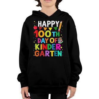 100Th Day Of School Teacher Boys Girls 100 Days Kindergarten Youth Hoodie - Thegiftio UK