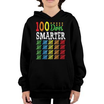 100Th Day Of School Teacher Kid Child Happy 100 Days Smarter V2 Youth Hoodie - Thegiftio UK