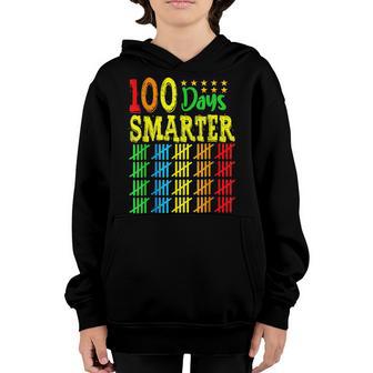 100Th Day Of School Teacher Kid Child Happy 100 Days Smarter V6 Youth Hoodie - Thegiftio UK
