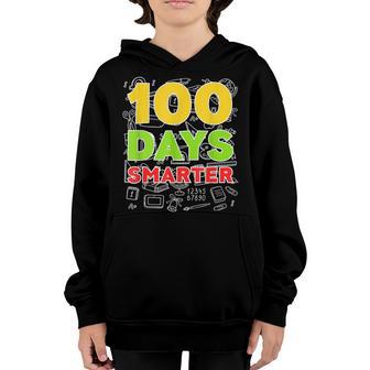 100Th Day Of School Teacher Kid Child Happy 100 Days Smarter Youth Hoodie - Thegiftio UK