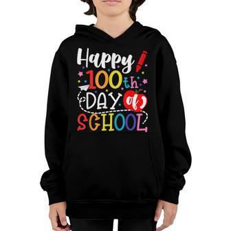 100Th Day Of School Teachers Kids Boys Girls Happy 100 Days Youth Hoodie - Seseable