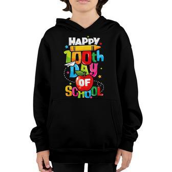 100Th Day Of School Teachers Kids Child Happy 100 Days 1 V2 Youth Hoodie - Seseable