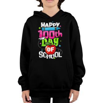 100Th Day Of School Teachers Kids Child Happy 100 Days V19 Youth Hoodie - Thegiftio UK