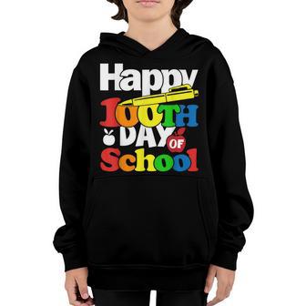 100Th Day Of School Teachers Kids Child Happy 100 Days V23 Youth Hoodie - Thegiftio UK