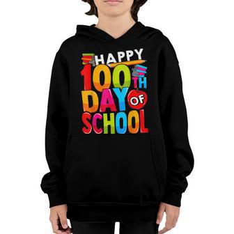 100Th Day Of School Teachers Kids Child Happy 100 Days V24 Youth Hoodie - Thegiftio UK