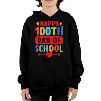 100Th Day Of School Teachers Kids Child Happy 100 Days V25 Youth Hoodie - Thegiftio UK