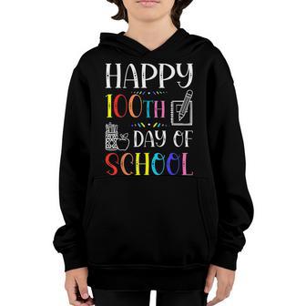100Th Day Of School Teachers Kids Child Happy 100 Days V7 Youth Hoodie - Thegiftio UK