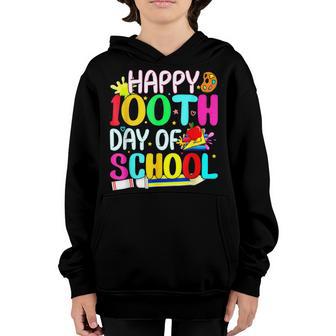 100Th Day Of School Teachers Kids Child Happy 100 Days V8 Youth Hoodie - Thegiftio UK