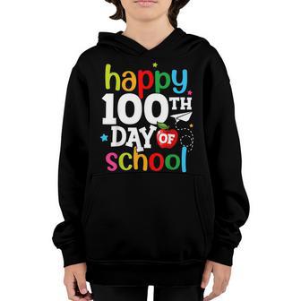 100Th Day Of School Teachers Kids Girls Boys Happy 100 Days V2 Youth Hoodie - Thegiftio UK