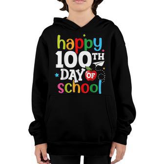 100Th Day Of School Teachers Kids Girls Boys Happy 100 Days V3 Youth Hoodie - Thegiftio UK