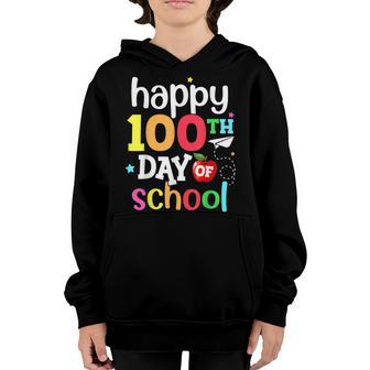 100Th Day Of School Teachers Kids Girls Boys Happy 100 Days V7 Youth Hoodie - Thegiftio UK
