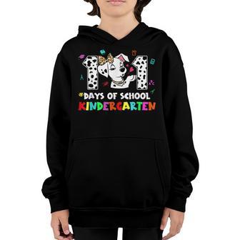 101 Days School Kindergarten Dog 100 Days Smarter Students Youth Hoodie - Thegiftio UK