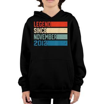 10Th Birthday Boy Gift 10 Years Legend Since November 2012 Youth Hoodie - Thegiftio UK