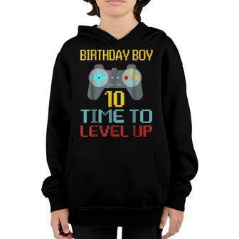 10Th Birthday Boy Shirt Video Game Gamer Boys Kids Gift Youth Hoodie