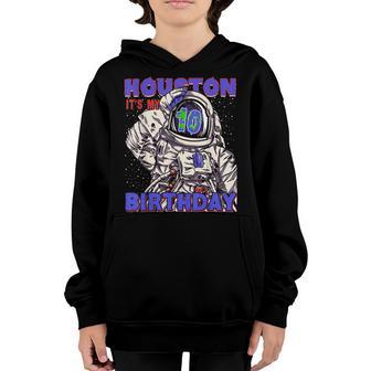 10Th Birthday Boy Space Themed Party For Birthday Astronaut Youth Hoodie - Thegiftio UK