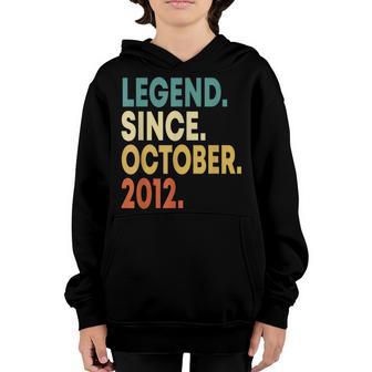 10Th Birthday Legend October 2012 10 Years Old Boys Girls Youth Hoodie - Thegiftio UK