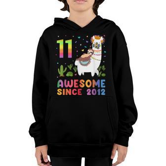 11 Year Old Awesome Since 2012 11Th Birthday Gift N Girls V2 Youth Hoodie - Thegiftio UK
