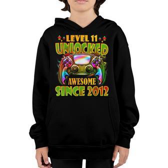 11 Year Old Boy Level 11 Unlocked Awesome 2012 11Th Birthday Youth Hoodie - Thegiftio UK