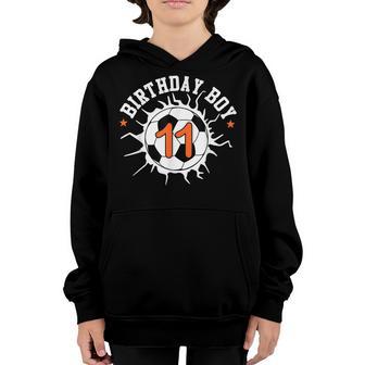 11 Years Old Soccer Player 11Th Birthday Boy Son V2 Youth Hoodie - Thegiftio UK