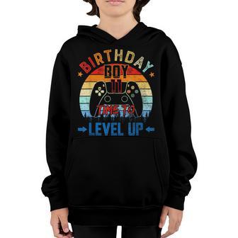 11Th Birthday Boy Time To Level Up 11 Years Old Boys Youth Hoodie - Thegiftio UK