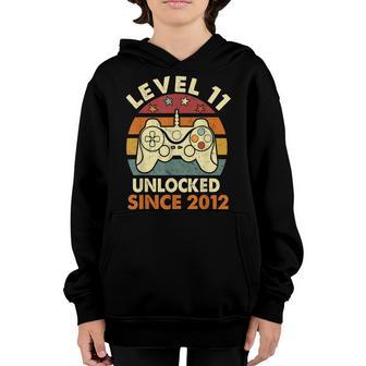11Th Birthday Gift Level 11 Unlocked Awesome 2012 Video Game V2 Youth Hoodie - Thegiftio UK