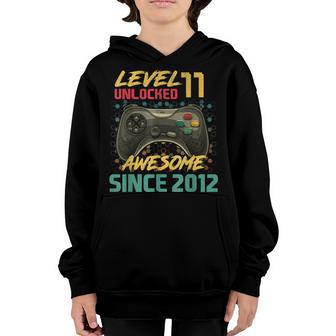 11Th Birthday Gift Level 11 Unlocked Awesome 2012 Video Game V3 Youth Hoodie - Thegiftio UK